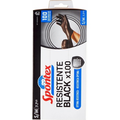 Spontex ochranné čierne S/M 100ks