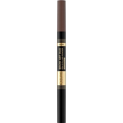 Eveline Cosmetics Brow Art Duo obojstranná ceruzka na obočie Dark 8 g