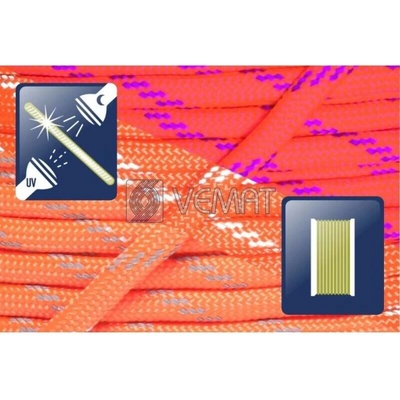 PARACORD 550 - Oranžový- reflexní -R255