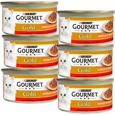 Gourmet Gold Sauce Delight s hovädzím mäsom 6 x 85 g