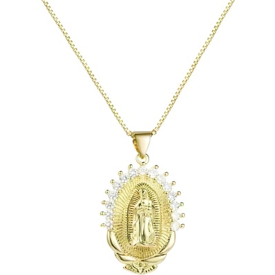 HARAHU Колие Медальон Дева Мария - Златна / Тип3 kp29903 (29903)