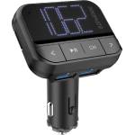 Promate FM трансмитър ProMate EZFM-2, Wireless In-Car FM Transmitter With Dual USB Charging Ports Easy Plug-n-Play TF and USB Input, Черен