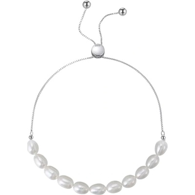 Majya Stříbrný nastavitelný náramek s perlami EBBA 11720