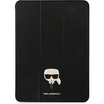 KARL LAGERFELD KLFC11OKHK book cover калъф за iPad 11" Pro 2021, черен, Saffiano Karl Head (KLFC11OKHK)