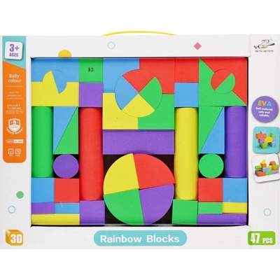 CreativeToys Penové stavebné kocky pre deti 47 ks