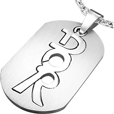 Šperky eshop Ocelový přívěsek známka Dor G21.14