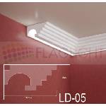  Ld-05 Декоративен профил за скрито led осветление ► 2метра (ld05)