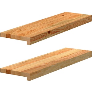 vidaXL Прозоречни первази, 2 бр, светлокафяви, 70x20x2 см, дъб масив (4009133)
