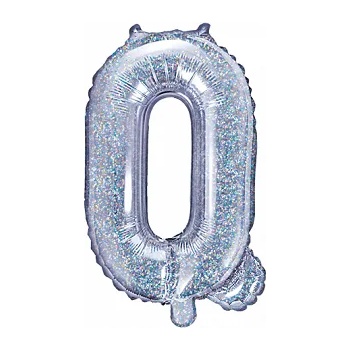 Image 1 of PartyDeco Балон от фолио Mini - Буква Q 35см холографичен