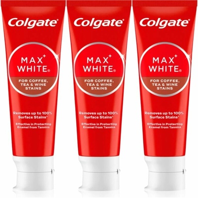 Colgate Max White Coffee Tea & Wine 3 × 75 ml