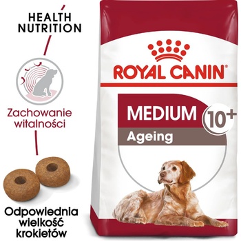 Royal Canin Medium Ageing 10+ 15 кг суха храна за възрастни кучета над 10 години, средни породи
