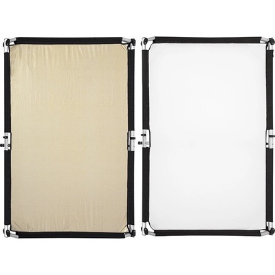 Quick-Clap Slip 1,5 x 2m Gold-Silver stripe/White, FOMEI