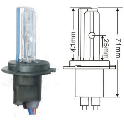 Ксенонова крушка Н7c 6000k 35w - скъсена