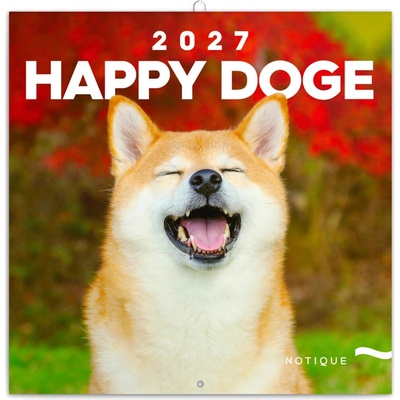 NOTIQUE Poznámkový kalendář Happy Doge 30 x 30 cm 2027