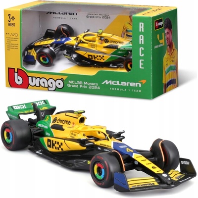 BBURAGO BOLID F1 McLaren MCL38 Piastri Monaco GP 2024 Senna 18-38214 1:43
