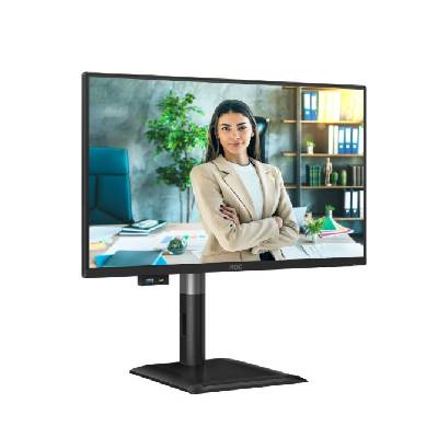 24P4U - 23.8" FHD, IPS, 120Hz, 4ms, USB-C, USB хъб, 300 cd/m2, Регулируем - Черен