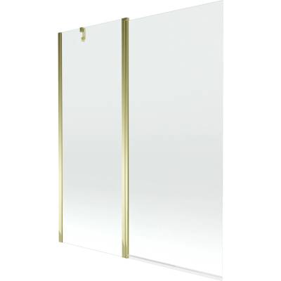 Mexen Flip двукрилен параван за баня 140 x 150 см, прозрачен, златен - 894-140-101-50-00 (894-140-101-50-00)