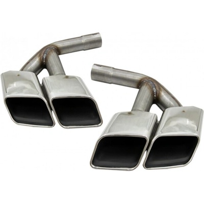 KITT Exhaust Muffler Tips Tail Pipes suitable for Audi Q7 4M (2015-2019) SQ7 Design Chrome Only 3.0 Petrol Gasoline