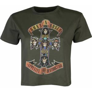 ROCK OFF дамска тениска (топ) Guns N Roses Appetite For Destruction - ЗЕЛЕН - ROCK OFF - GNRCT01LGR
