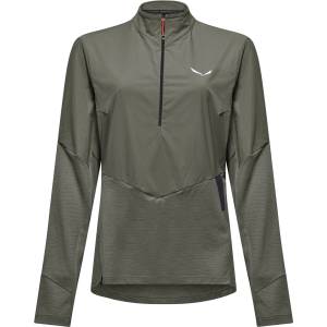 Salewa Дамски поларен пуловер Salewa Women's Pedroc Dry Wind HZ Tee Longsleeve - Faded Green - размер 36 (EU) (105-6746-0113)