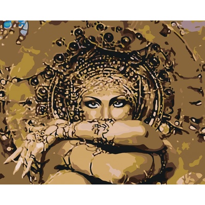 zuty Malování podle čísel Tajemná žena v objetí 100 x 80 cm bez rámu a bez vypnutí plátna