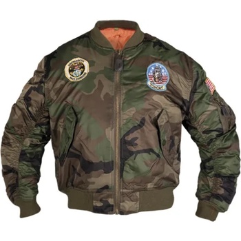 Mil-Tec детско яке бомбър, горски камуфлаж (12003520)