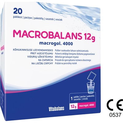 Vitabalans MacroBalans 12 g prášok na perorálny roztok 20 x 12 g vreciek, proti zápche makrogol 4000