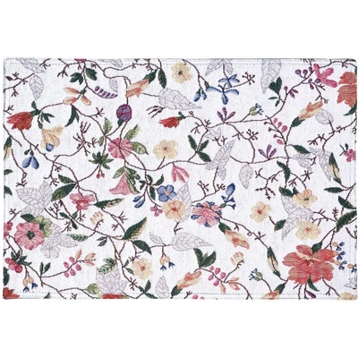 SCANquilt prostírání motiv Kvitka bílopestrá běhoun delší strana 100-170cm