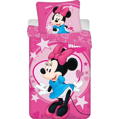 Jerry Fabrics obliečky z mikrovlákna Mickey a Minnie Hello 140x200 70x90