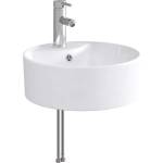 vidaXL Мивка за баня с кран и отвод Хром 40, 5 x 40, 5 x 15 см Керамика (890232)