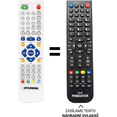 Dálkový ovladač Predátor Hyundai GoGEN DV2X255DVBT, DXDB215, DXDB309 – Hledejceny.cz