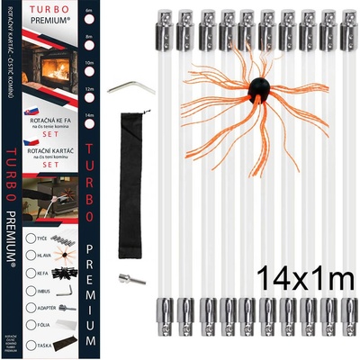 Turbo Premium Rotačný čistič komínov a dymovodov 14 m – Zboží Dáma