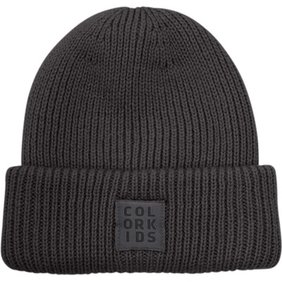 Dětská zimní čepice COLOR KIDS-Beanie W. Wool-1919-Phantom Černá