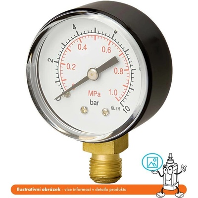 Pneumatics & Hydraulics Manometer stranový 0/1 bar - 50 mm - 1/4"