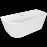 Mexen Oval+ стенна свободно стояща вана 170 x 80 см, бяла, преливник розово (52681708000-60)