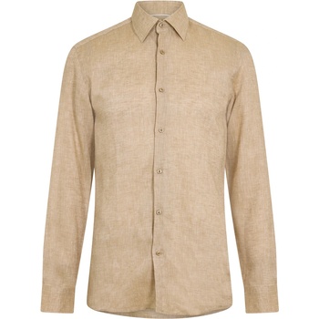 HUGO BOSS Риза с дълъг ръкав Boss Men's H Hank Kent Long Sleeve Oxford Shirt - Light Beige