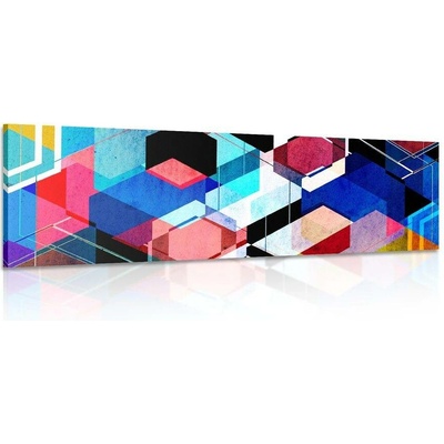 Obraz abstraktní geometrie - 135x45