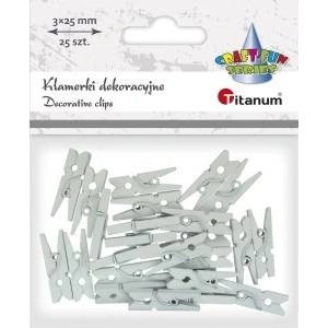 TITANUM Wooden buckles white 25pcs