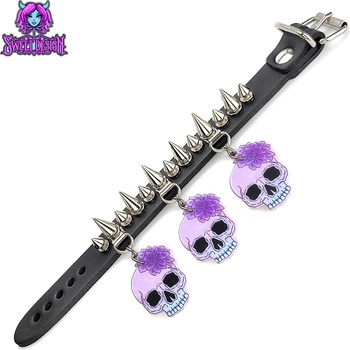 Image 1 of Sweet design гривна Spiky skull- SD1-04