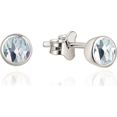 Beneto Exclusive jemné strieborné náušnice kôstky s topazmi TOPAGUP2716