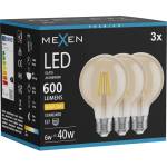 Mexen Vintis 3x LED E27, G80, 6W, Топла - 2700K, 400 lm, кехлибар - L155-E27-0627-50x03 (L155-E27-0627-50x03)