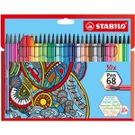 STABILO Комплект флумастери, Stabilo, Pen 68, 30 цвята (ST6830-7)