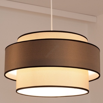 BELIS Пендел GRACE 1xE27/60W/230V Ø 40 см кремав/кафяв (BE0889)