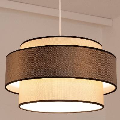 BELIS Пендел GRACE 1xE27/60W/230V Ø 40 см кремав/кафяв (BE0889)