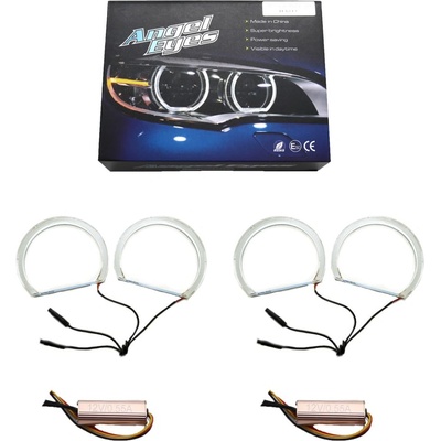 Ангелски Очи кристални за BMW E46 с рефлектор седан, комби (1998-2005) / E46 купе (1998-2003) - U-Design - с два цвята (U6117)