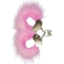 Cnex Metallic Handcuffs Feather Cov Pink Pouta s kožešinou růžová Różowy