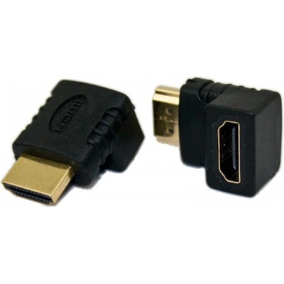 DeTech Преходник DeTech 17121, от HDMI(ж) към HDMI(м), черен, ъглов (df17121)