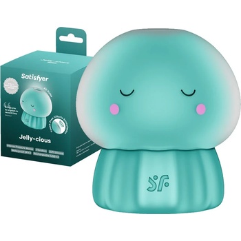 Клиторен стимулатор с въздушни импулси и вибрации - Jelly-cious Green (SATISFY556)