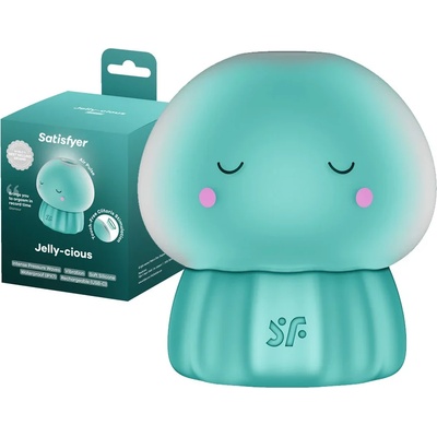 Клиторен стимулатор с въздушни импулси и вибрации - Jelly-cious Green (SATISFY556)