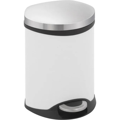EKO-Europe Кош за отпадъци EKO SHELL с педал (6 л) - бял (EKO 921806 - White)